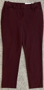 Neu Liz Claiborne Damengröße 2P Emma Knöchelhose weinrot mittelhoher Bund Stretch (C1) - Bild 1 von 13