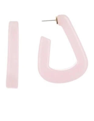 Brincos de argola aberta geométricos de resina Trina Turk US$ 38 X823 - Imagem 1 de 2