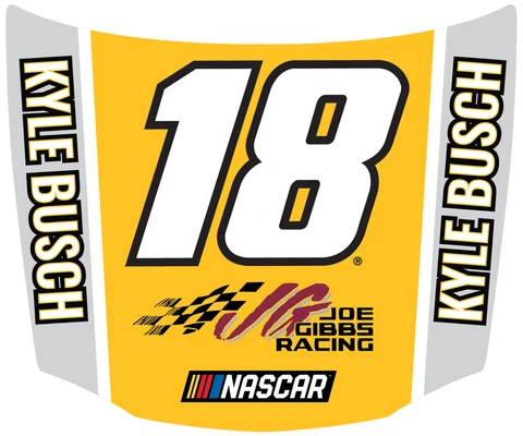 NASCAR #18 Kyle Busch Hood Shaped Magnet-NASCAR Magnet Cover