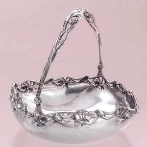 Henkelschale Jugendstil 800er Silber - Bild 1 von 6