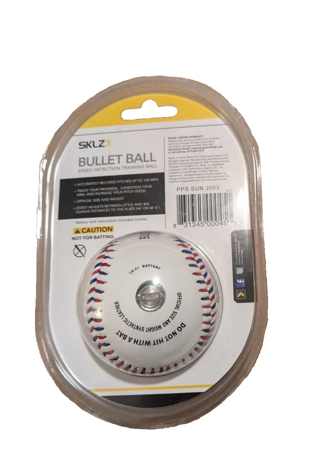 SEALED, NEW SKLZ Bullet Speed Detection Training Ball - White - Image 1 of 2