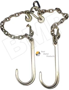 V Type Tow Chain J Hook 3/8 x  2´ Grab Hook Tractor Car Wrecker Truck 0900134