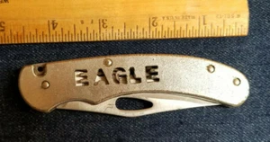 ROSTFREI Metal Eagle Hollow Handle LOCK BACK 8" TOTAL FOLDING POCKET KNIFE - Picture 1 of 5