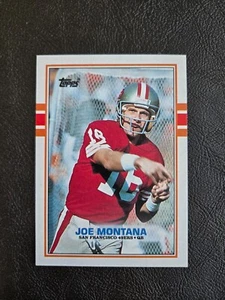 Tarjeta de fútbol americano Joe Montana 1989 Topps #12 San Francisco 49ers - Imagen 1 de 2