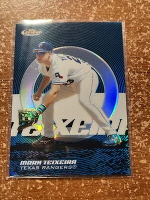 2005 Topps Finest Blue Refractor /299 Mark Teixeira #106 SP  - Image 1 of 2