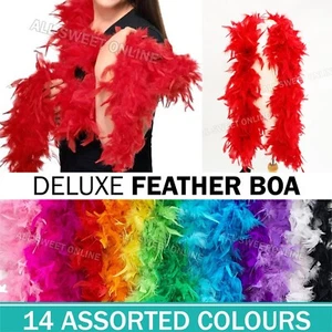 Feather Boa Fluffy Party Scarf Fancy Dress Up Costume Wedding Decor DIY Craft AU - Picture 1 of 18