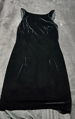 Vestido de terciopelo negro Rhapsody talla 12  Foto 1 de 4