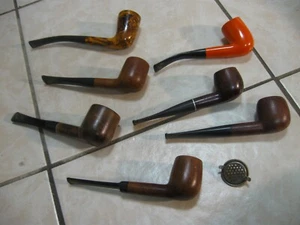 50s 60s VINTAGE SMOKING PIPES BRIAR DOVER DR GRABOW HILSON FANTASIA BRADBERRY - Picture 1 of 3