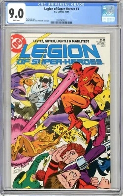 Legion of Super-Heroes  #3   CGC  9.0  VFNM   White pgs  10/84  Paul Levitz sto  - Image 1 of 2