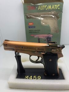 Vintage Semi Automatic M459 Gun Metal Piezo Lighter NEW UNUSED UNTESTED