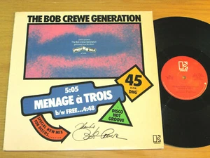 DISCO 12" SINGLE - THE BOB CREWE GENERATION - ELEKTRA 11380 - "MANAGE a' TROIS" - Picture 1 of 2