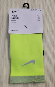 Nike Spark Running Cushioned Crew Dri-Fit Volt Socks Men 6-7.5 / Women 7.5-9 - Picture 1 of 4