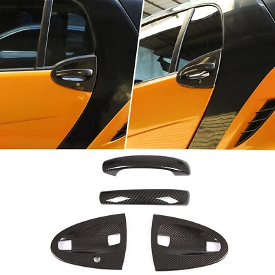 Car Door Handle Cover Protector Kits for Smart ForTwo 2007-2015 Carbon Fiber ABS - Image 1 of 4