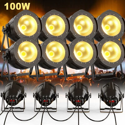 COB LED Par Light Stage Lighting DMX 100W DJ Dsco Light Audience Blinder Light - Image 1 of 4
