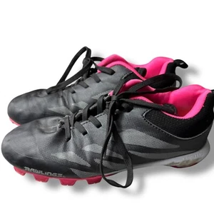 Rawlings Fastpitch Softball baseball Cleats Molded Black Pink kids Girls Size 5D - Picture 1 of 15