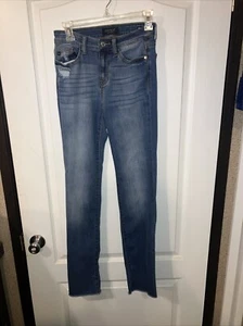 Judy Blue Jeans Damen 1/25 Blau Dark Wash Straight Fit Cutoff Distressed - Bild 1 von 10