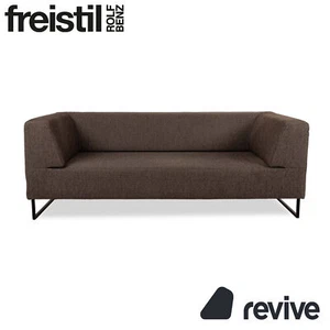 Freistil Rolf Benz 185 Stoff Dreisitzer Grau Braun Sofa Couch - Bild 1 von 10