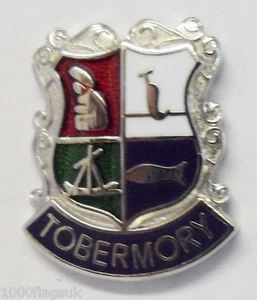 Tobermory Isle of Mull Argyll & Bute Scotland Small Town Crest Pin Badge (0225) - Picture 1 of 1