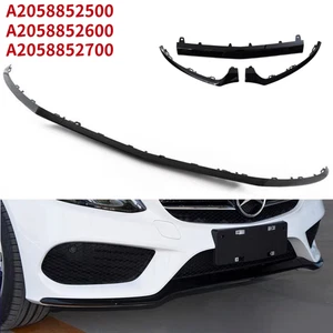 Alerón delantero negro parachoques labio para Mercedes W205 S205 AMG Line C43 15-18 - Imagen 1 de 8