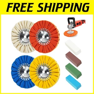 Complete 8" Airway Buffing Wheel Kit + Polishing Compound - Picture 1 of 9