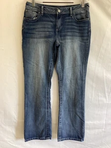 Maurices dunkelblaue Damenjeans gerades Bein Reißverschluss Knopf Größe 14 Regular - Bild 1 von 12