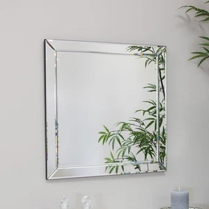 Square Mirrored Frame Wall Mirror 50cm x 50cm - Picture 1 of 4