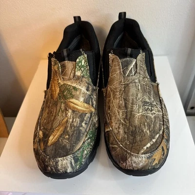 Ozark-trail Real Tree lona cano baixo masculino impermeável slip-on tamanho 7 - Imagem 1 de 4