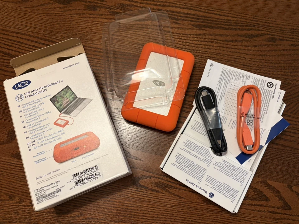 LaCie Rugged 4TB USB C External Portable Hard Drive - Image 1 of 1