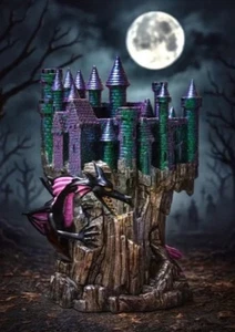 Bath & Body Works Disney Villain Maleficent Dragon Castle Pedestal Candle Holder - Picture 1 of 12