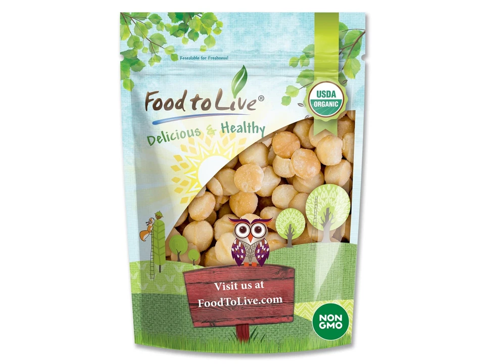 Nueces enteras tostadas secas orgánicas con sal del Himalaya - no transgénicas, veganas, a granel Foto 1 de 4