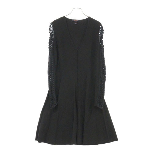 LOUIS VUITTON（LV） Louis Vuitton Rayon Nylon Scollo Pizzo Braccio Cavo Design Maglia Abito da Donna U