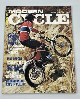 Modern Cycle Dirt Bike Magazine January 1973 Vo. 9 No. 1 - Image 1 of 3