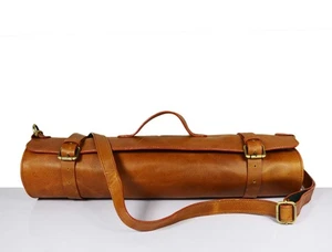 KRC Leather Chef Knife Roll Chestnut 10 Slot - Picture 1 of 8
