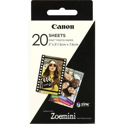 Canon Zoemini ZINK Photo Paper (Pack of 20 Sheets) Pack of 20 Sheets Single - Image 1 of 3
