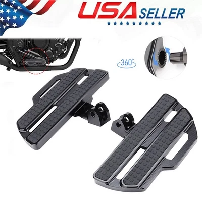 Tableros de piso negros Driver Rider estriberas para Honda Rebel CMX 300 500 2017-2025 Foto 1 de 4