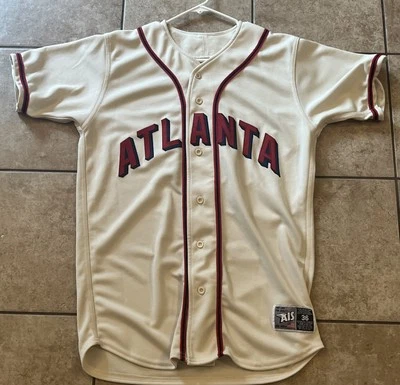 BJ UPTON ATLANTA BRAVES BLACK CRACKERS JUEGO USADO CAMISETA FIRMADA MLB LIGAS NEGRAS Foto 1 de 4