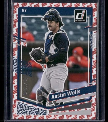 2023 DONRUSS AUSTIN WELLS RC 019/100 NEW YORK YANKEES #139 - Image 1 of 2