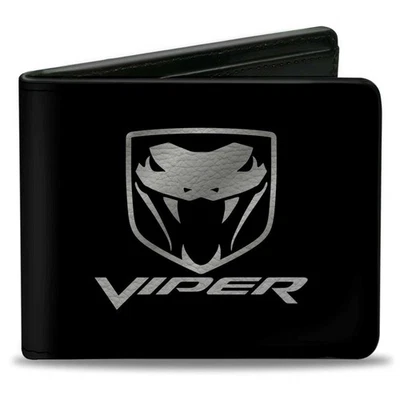 Bi-Fold Wallet Dodge Viper Black/Silver Logo (Importación USA) - Imagen 1 de 4