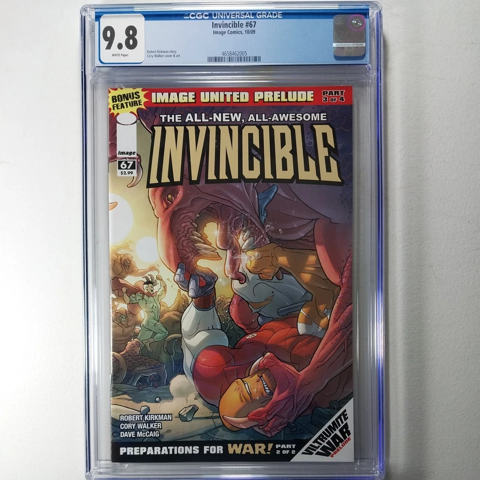 INVINCIBLE #67 CGC 9.8 1st Full App of Space Racer Top Pop Low Census Image 2009 - Image 1 of 4