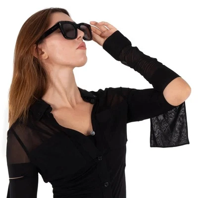 Gafas de sol Saint Laurent gris oscuro cuadradas para dama SL 650 MONCEAU 001 55 Foto 1 de 4