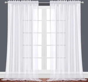 Oakias White Sheer Curtains 96 Inches Long 2 Panels Set – 54" W x 96" L Windo... - Bild 1 von 1