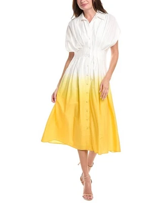 Camisa plisada Badgley Mischka para mujer amarilla 10 Foto 1 de 3