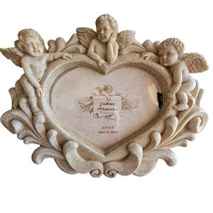 Endless memories cherub photo frame 3.5 X 5" Heart Shaped Photo Frame - Picture 1 of 8