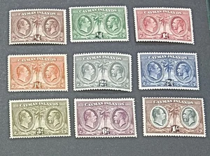 CAYMAN 1932 0.25d to 1s SG 84 - 92 Sc 69 - 77 MLH/MH - Picture 1 of 2