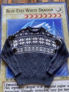 Crios Kildare Ireland 100% Wool Sweater Men's Large Cable Fisherman Heavyweight - Picture 1 of 5