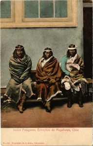 PC CPA CHILE, INDIOS PATAGONES, ESTRECHOS DE MAGALLAES, Postkarte (b22195) - Bild 1 von 2