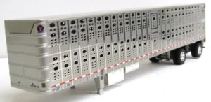 DCP silver Wilson 53ft spread axle livestock trailer 1/64 new no box - Picture 1 of 4