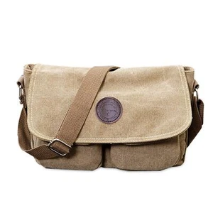Unisex Crossbody Bag Canvas Messenger Bag 7.9 inch iPad Satchel Bag Travel - Picture 1 of 6