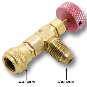 Valvola di intercettazione condizionatori R32 R410a 5/16 SAE-m 5/16 SAE-f - Foto 1 di 3