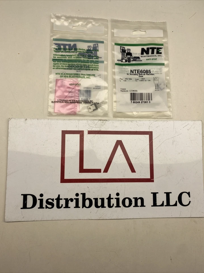 NTE6085, 45V * Silicon Dual Schottky Diode Common Cathode. Lot of 2 - Image 1 of 3